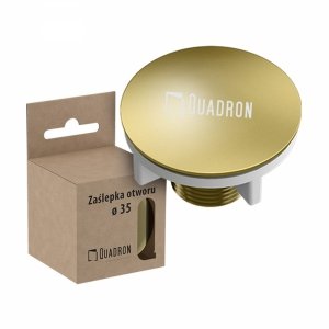 Złota zaślepka otworu pod baterię 35 mm
