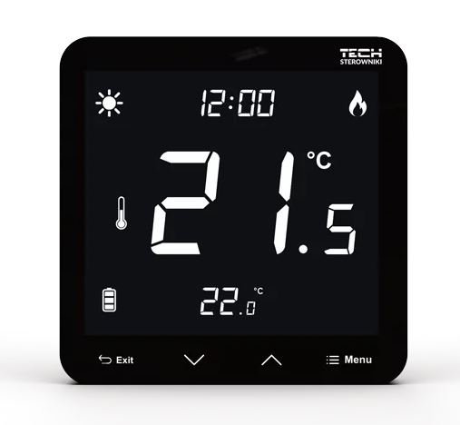 Tech ST-297 v3 czarny regulator temperatury dobowy przewodowy
