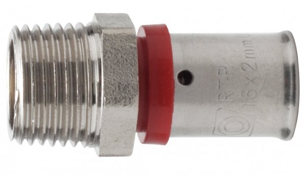 Złączka zaciskana Pex 16x1/2&quot; GZ zaprasowywana mocna
