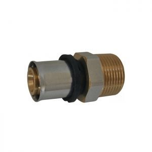 Złączka zaciskana Pex 20x1/2&quot; GZ zaprasowywana mocna