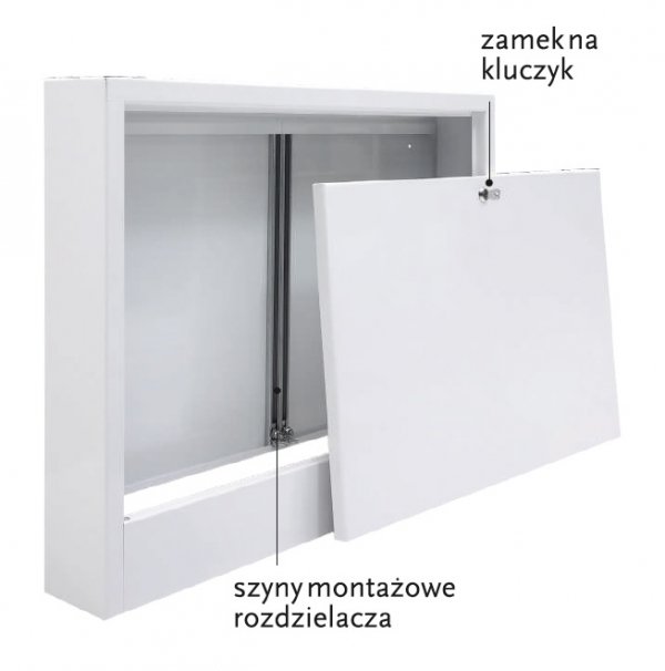 Szafka natynkowa rozdzielacza 5-6 obwodów Skrzynka rozdzielacza Ocynkowana 485x580x110 mm