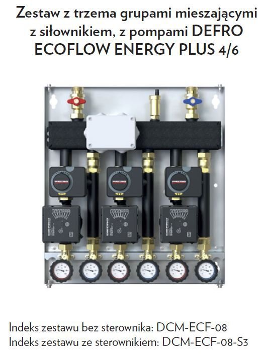 Defro DCM 20 grupa mieszająca ze sprzęgłem hydraulicznym do 35 kW 3 obiegi