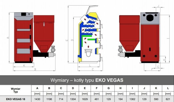 Stalmark Eko Vegas 11 kW kocioł z podajnikiem do 140 m2