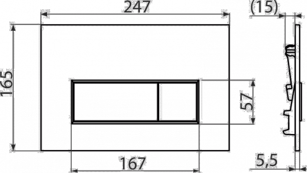 Alcadrain M576 przycisk spłukujący stelaża WC biały matowy