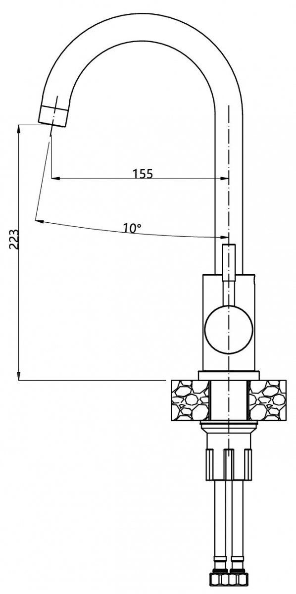 Quadron Luke 100 zlewozmywak stalowy z baterią Kate 50x45 cm