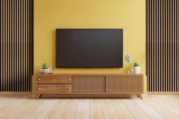 Lamele ścienne Woodline panel akustyczny na czarnym filcu Dąb jasny 30x270 cm