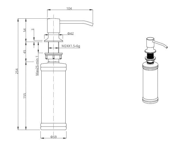 Quadron Keira dozownik płynu miedziany PVD 350 ml