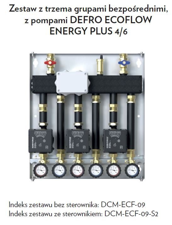 Defro DCM 20 grupa mieszająca ze sprzęgłem hydraulicznym do 35 kW 3 obiegi