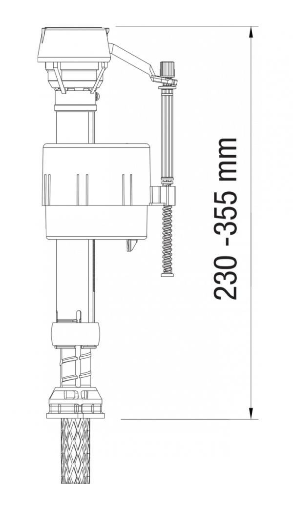 Schwab zawór napełniający spłuczki 1/2&quot; dolny mosiężny