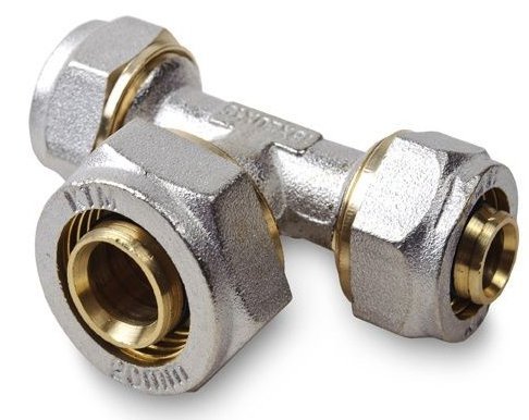 Trójnik Pex 20x16x20 redukcyjny Alupex skręcany
