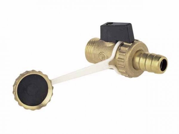 Zawór spustowy do pieca 1/2&quot; + złączka na węża