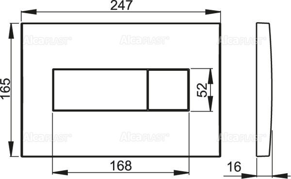 Alcaplast M372 przycisk spłukujący WC chrom mat