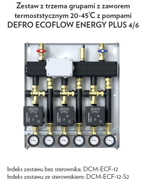 Defro DCM 20 grupa mieszająca ze sprzęgłem hydraulicznym do 35 kW 3 obiegi