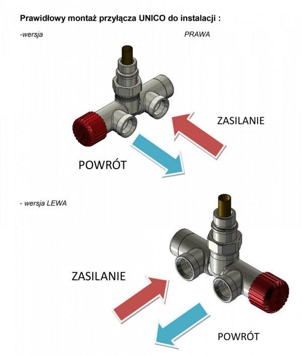Varioterm Unico Zestaw instalacyjny grzejnika łazienkowego czarny