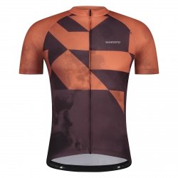 Koszulka SHIMANO COLORE z krótkim rękawem brązowa rozmiar M