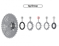 Koronka 9rz. Shimano Alivio CS-HG400-9 12T AR/BG