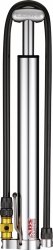 Mini pompka podłogowa Lezyne Micro Floor Drive HV — srebrna (High Volume, 90 PSI)