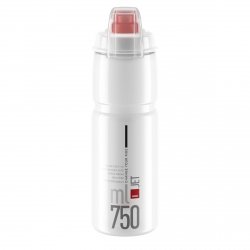 Bidon ELITE Jet Plus Clear Red logo 750ml