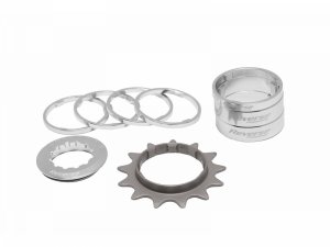 Zestaw single speed REVERSE HG 13T srebrny — konwersja bębenka Shimano 
