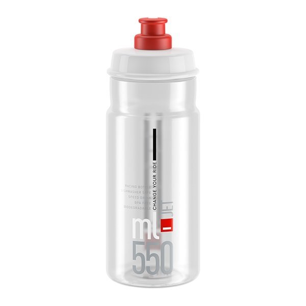 Bidon ELITE Jet Clear Czerwony 550ml