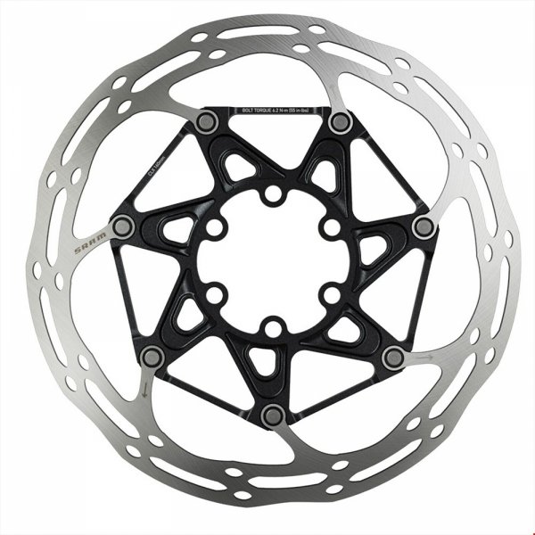 Tarcza hamulcowa SRAM CenterLine Rounded 200 mm Centerlock — srebrno-czarna