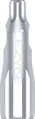 Nakrętki wentyli Lezyne CNC TLR Valve Cap — srebrne, Presta (wykrętak rdzenia + Torx T25), 2 szt.