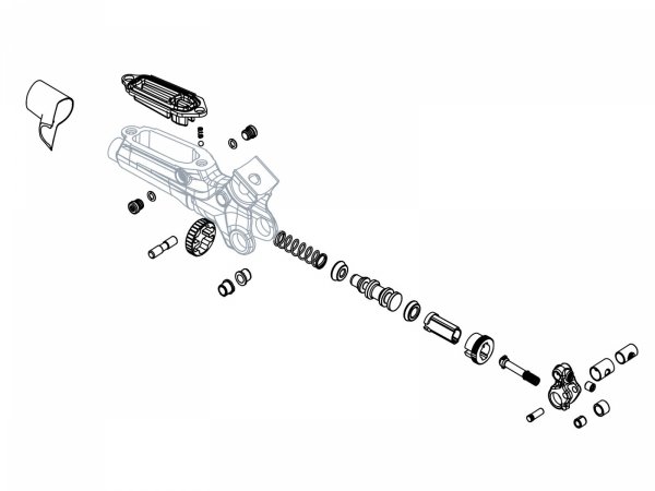 Zestaw serwisowy wnętrza klamki SRAM (Lever Internals) — Version 2 do Guide RSC / Guide Ultimate / Code RSC