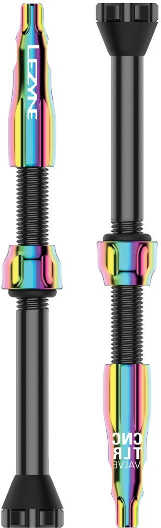 Zawory tubeless Lezyne Tubeless Valve CNC 60 mm — neo metallic, aluminiowe