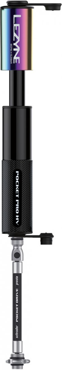 Pompka ręczna Lezyne CNC Pocket Drive Pro HV — neo metallic / black gloss