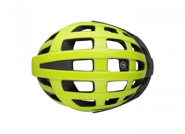 Kask Lazer Compact DLX Flash Yellow z siatką i lampką LED