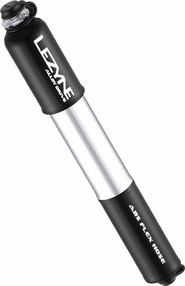 Pompka ręczna Lezyne Alloy Drive Small (HV) — czarna, 90 PSI / 6,2 bar, ABS Flex Hose