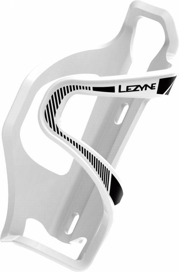 Koszyk na bidon Lezyne Flow Cage SL-L Enhanced — biały, lewostronny