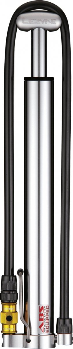 Mini pompka podłogowa Lezyne Micro Floor Drive HV — srebrna (High Volume, 90 PSI)