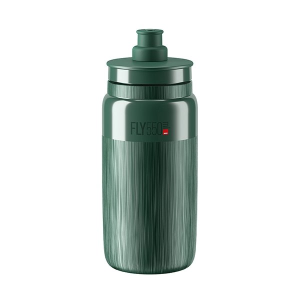 Elite Bidon FLY TEX Dark Green, Grey Logo 550ml
