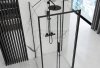 REA - Kabina Prysznicowa Przyścienna RAPID SLIDE Black-Czarna  /drzwi 150 + ścianka 90 x2 + ramię x2/
