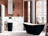 BESCO Wanna wolnostojąca Viya B&W 160x70 + klik-klak chrom #WMD-160-VBW