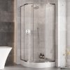 BESCO Kabina prysznicowa z brodzikiem 80x80x190 Zarya Chrom 80 + brodzik Alex Stone Effect Black 80 ZC-ALS80-190