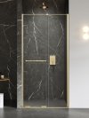 NEW TRENDY Drzwi wnękowe SMART GOLD BRUSHED 1D U 180x200 szkło czyste 8mm Active Shield 2.0 - UCHWYT RELING EXK-7518