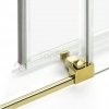 NEW TRENDY Kabina prysznicowa przyścienna PRIME LIGHT GOLD 100x80x200 K-1101/K-1129