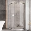 BESCO Kabina prysznicowa 80x80x190 Zarya Chrom 80 + brodzik Axim Stone Effect Black 80 ZC-AXS80-190