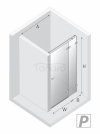 NEW TRENDY Drzwi wnękowe AVEXA GOLD BRUSHED 1D P 80x200 szkło czyste 6mm Active Shield 2.0 złoto szczotkowane EXK-1715