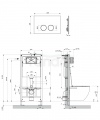 OMNIRES STRONGFRAME stelaż podtynkowy do miski toaletowej + MINIMAL przycisk spłukujący FLUSH SET chrom połysk STFWC1M-RCR