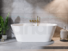 BESCO Wanna wolnostojąca Deeva 180x80 + maskownica odpływu gun metal #WWA-180-DGM