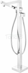 DEANTE - Bateria wannowa wolnostojąca BLUR z zestawem prysznicowym Chrom  BQL_017M