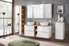 COMAD - Szafka CAPRI WHITE 830 wiszaca 20 1D - Biały Połysk/ Dąb Craft Złoty / Biały Połysk  DSM-do samodzielnego montażu