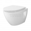CERSANIT - Set C458 - miska zawieszana MODUO PLUS OVAL CleanOn z deską duroplastową Slim  S701-970