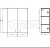 MITO - szafka wisząca 50 cm BASIC biała DSM (do samodzielnego montażu)  S513-006