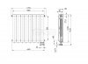ARMATURA KRAKÓW KFA Grzejnik aluminiowy ADR500/D/8 z dolnym prawym zasilaniem kątowym 763-081-44