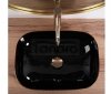 REA - Umywalka nablatowa BELINDA Black Gold Brush