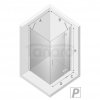 New Trendy New Renoma kabina kwadratowa 90x100x195 cm przejrzyste prawa D-0113A/D-0085B